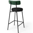 Ver imagem 5 de Banqueta Baixa Cozinha Sala Jantar Bancada Milão L02 Facto Verde Musgo Preto - lyam decor Lyam Decor