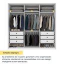 Ver imagem 5 de Guarda Roupa Casal 6 Portas 6 Gavetas 201cm Dubai Yescasa Branco/Neve