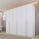 Ver imagem 1 de Guarda Roupa Casal 6 Portas 6 Gavetas 201cm Dubai Yescasa Branco/Neve