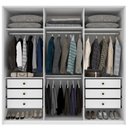 Ver imagem 4 de Guarda Roupa Casal 6 Portas 6 Gavetas 201cm Dubai Yescasa Branco/Neve