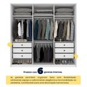 Ver imagem 7 de Guarda Roupa Casal 6 Portas 6 Gavetas 201cm Dubai Yescasa Branco/Neve