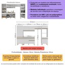Ver imagem 3 de Armário Cozinha Modulada Completa 314cm com Balcão Veneza Multimóveis Mp3756 Branco/dourado
