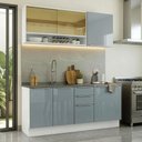Ver imagem 1 de Armário de Cozinha Compacta 180 X 60 cm Branco/Cinza Lux Madesa 05