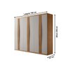 Guarda Roupa de Casal 6 Portas 2 Gavetas Grecia Rufato Móveis Naturalle/off White - 3