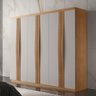 Guarda Roupa de Casal 6 Portas 2 Gavetas Grecia Rufato Móveis Naturalle/off White - 2