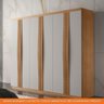 Guarda Roupa de Casal 6 Portas 2 Gavetas Grecia Rufato Móveis Naturalle/off White - 5