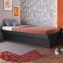 Ver imagem 3 de Cama de Solteiro com Baú para Colchão 188x78cm Multimóveis Cr40126 Grafite