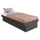 Ver imagem 2 de Cama de Solteiro com Baú para Colchão 188x78cm Multimóveis Cr40126 Grafite