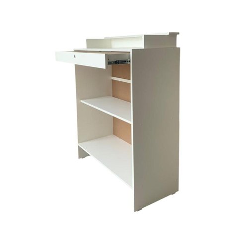 Balcão Caixa + 3 Expositores Lojas e Comércios Branco - Suprema Móveis