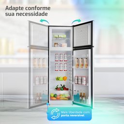 Geladeira Refrigerador Hq Defrost 290 Litros Preto e Cinza Hq-290rdf 220v - 7 Geladeira Refrigerador Hq Defrost 290 Litros Preto e Cinza Hq-290rdf 220v - 7