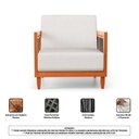 Ver imagem 5 de Poltrona Decorativa Varanda Samoa Madeira Maciça com Cordas Náutica Linho Natural - Desk Design