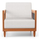 Ver imagem 6 de Poltrona Decorativa Varanda Samoa Madeira Maciça com Cordas Náutica Linho Natural - Desk Design