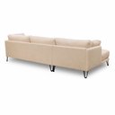 Ver imagem 7 de Sofá Sala de Estar Atena Chaise Esquerdo Pés de Ferro 284cm 5 Lugares Bouclê Off White M1 - Monari D