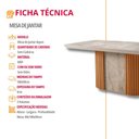 Ver imagem 4 de Mesa de Jantar Aspen 180cm Tampo Bp Marmorizado Canto Reto Moderna Mobília