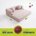 Ver imagem 4 de Sofá Cama Hali 1,50m Xpand Tech Tecido Bouclê Cinza Claro Cama Inbox