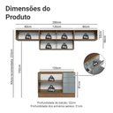 Ver imagem 3 de Armário de Cozinha Completa 280 Cm Rustic/cinza Lux Madesa 01