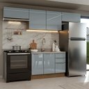 Ver imagem 1 de Armário de Cozinha Completa 280 Cm Rustic/cinza Lux Madesa 01