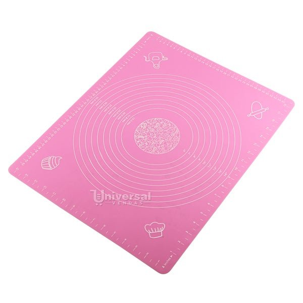 Tapete De Silicone Culinário Pasta Americana Massas 50x40cm Silpat Confeitaria Rosa