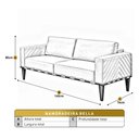 Ver imagem 3 de Sofá Namoradeira Bella Luxo Castellar Móbile Linho Cinza