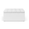 Calçadeira Baú Navi 90 para Cama de Solteiro A-013 Couro Branco Aradecor - 2