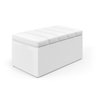 Calçadeira Baú Navi 90 para Cama de Solteiro A-013 Couro Branco Aradecor - 3