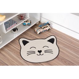 Tapete Infantil Natural Formato de Gato Preto 56X64CM - 1