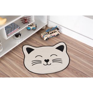 Tapete Infantil Natural Formato de Gato Preto 56X64CM