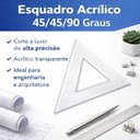Ver imagem 2 de Esquadro Arquitetura Engenharia 45/45/90 Profissional 28 cm