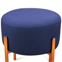 Ver imagem 4 de Puff Iron Linho Azul Marinho A77 Base Metálica Cobre - D’Rossi