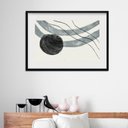 Ver imagem 1 de Quadro Abstrato Minimalista Cinza - 60x48cm:madeira Branca
