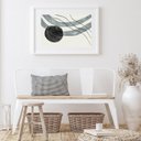 Ver imagem 2 de Quadro Abstrato Minimalista Cinza - 60x48cm:madeira Branca