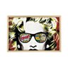 Quadro com Moldura Madonna em Pop Art MADEIRA CLARA - Grande - 2