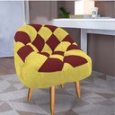 Ver imagem 2 de Kit 02 Poltrona Paloma Escritório Sala Pé Palito Suede Amarelo e Suede Vinho - Dominic Decor