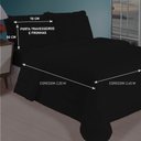 Ver imagem 4 de Kit Roupa de Cama Casal com Cobre Leito de Verão 5 Peças Preto Casa Dona