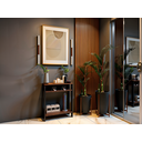 Ver imagem 1 de Aparador Mesinha, Mesa de Apoio, Mesa de Impressora Escritório, Mesa de Café, Sala. Cor: Tabaco