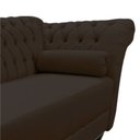 Ver imagem 3 de Recamier Decorativo Divã Styllus Lado Esquerdo Suede Marrom