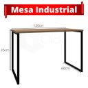 Ver imagem 7 de Escrivaninha Aço Slim Estudos Vintage Industrial Preto 120cm ClickForte Mesa Para Escritório Estilo