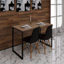 Ver imagem 2 de Escrivaninha Aço Slim Estudos Vintage Industrial Preto 120cm ClickForte Mesa Para Escritório Estilo 