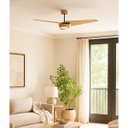Ver imagem 4 de Ventilador de Teto Com Controle Remoto Natuvent Callis Led 3 Pás Madeira Freijó 3000k Branco Quente