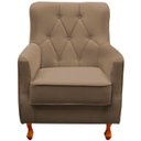 Ver imagem 4 de Kit 2 Poltronas para Sala Decorativas c/ Capitonê Carrara Veludo Castor