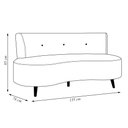 Ver imagem 4 de Sofá Living 2 Lugares 135cm Aang Pés Palito Veludo Bege G33 - Gran Belo