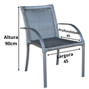 Ver imagem 3 de Cadeira para Sala de Jantar Ascoli 89cm X 50cm X 53cm