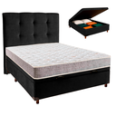 Ver imagem 1 de Cama Box Bau + Colchão Casal D23 D23 Inducol + Cabeceira Estofada