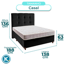 Ver imagem 3 de Cama Box Bau + Colchão Casal D23 D23 Inducol + Cabeceira Estofada