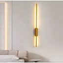 Ver imagem 2 de Arandela Led 12w Fit 60cm Sabre Parede Slim Dourado Multicor Bivolt