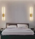 Ver imagem 4 de Arandela Led 12w Fit 60cm Sabre Parede Slim Dourado Multicor Bivolt