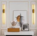 Ver imagem 3 de Arandela Led 12w Fit 60cm Sabre Parede Slim Dourado Multicor Bivolt