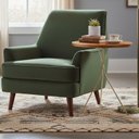 Ver imagem 5 de Tampo Mesa Lateral 38cm Madeira Redondo Envernizado