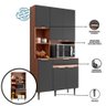 Kit Cozinha Nubia em MDF 6 Portas 1 Gaveta Poliman Móveis - 2