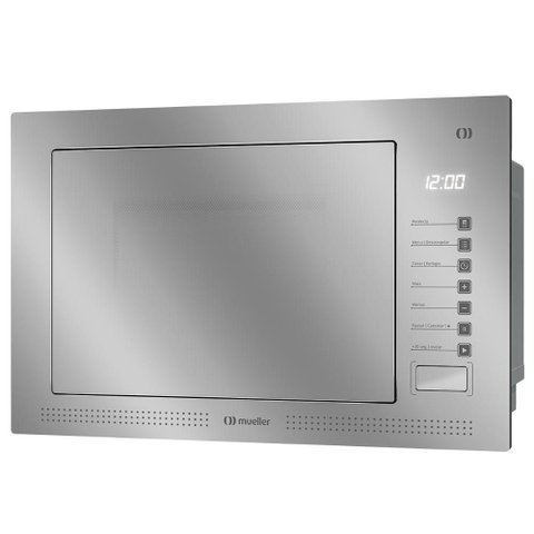 Micro-ondas de Embutir Mueller 25 Litros Espelhado Mme25k Cinza 110v